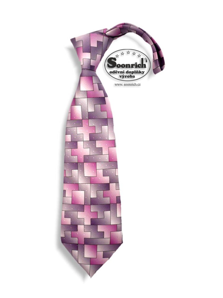 kravata fialov tetris