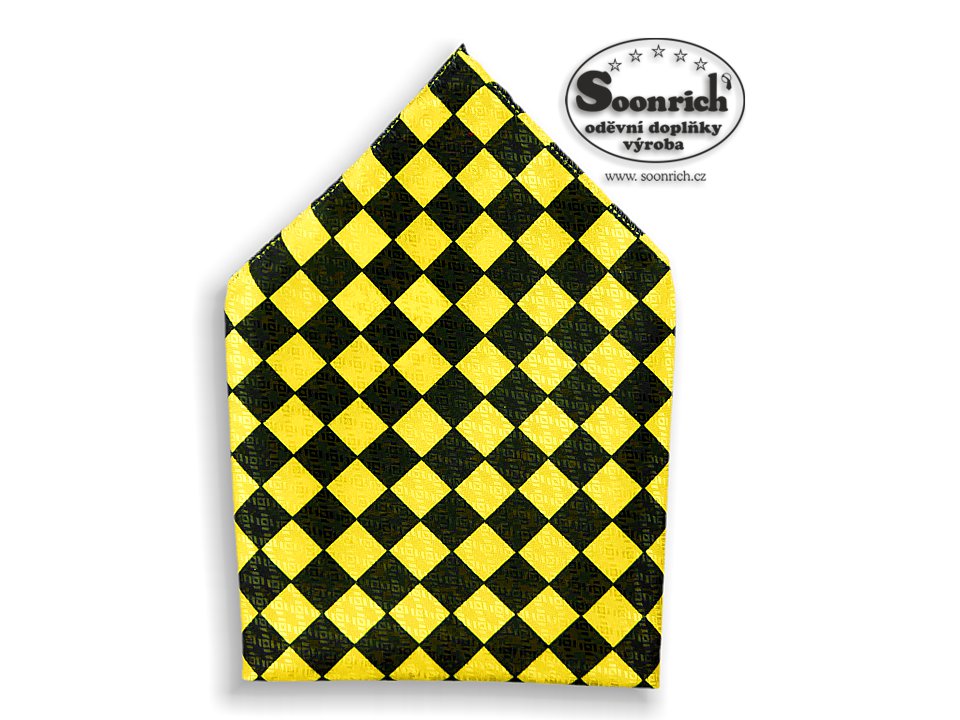 kapesník žlutá šachovnice